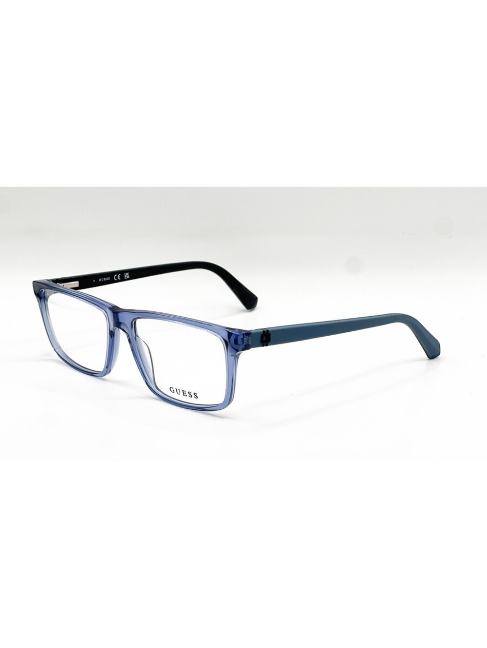 Guess Gu50130 090 Shiny Blue Authentic Eyeglasses 55-16-145